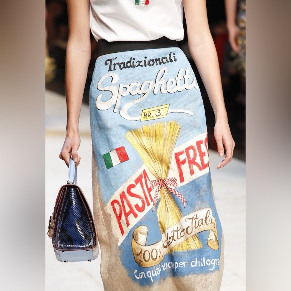 Tradizionali Spaghetti pasta Graphic italian skirt